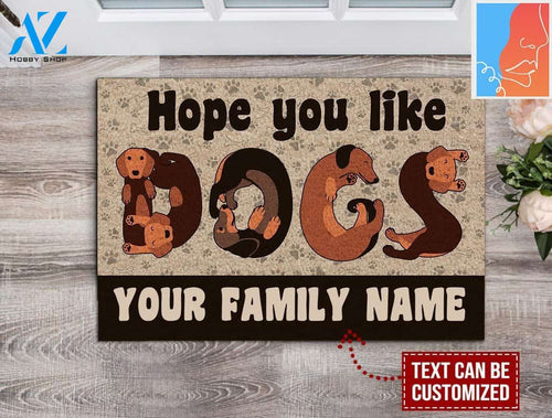 Funny Dachshunds Dance in My Home Doormat 3 | Welcome Mat | House Warming Gift