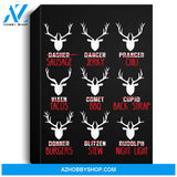Funny Deer Design - Hunters All Of Santas Reindeer Design Portrait Canvas