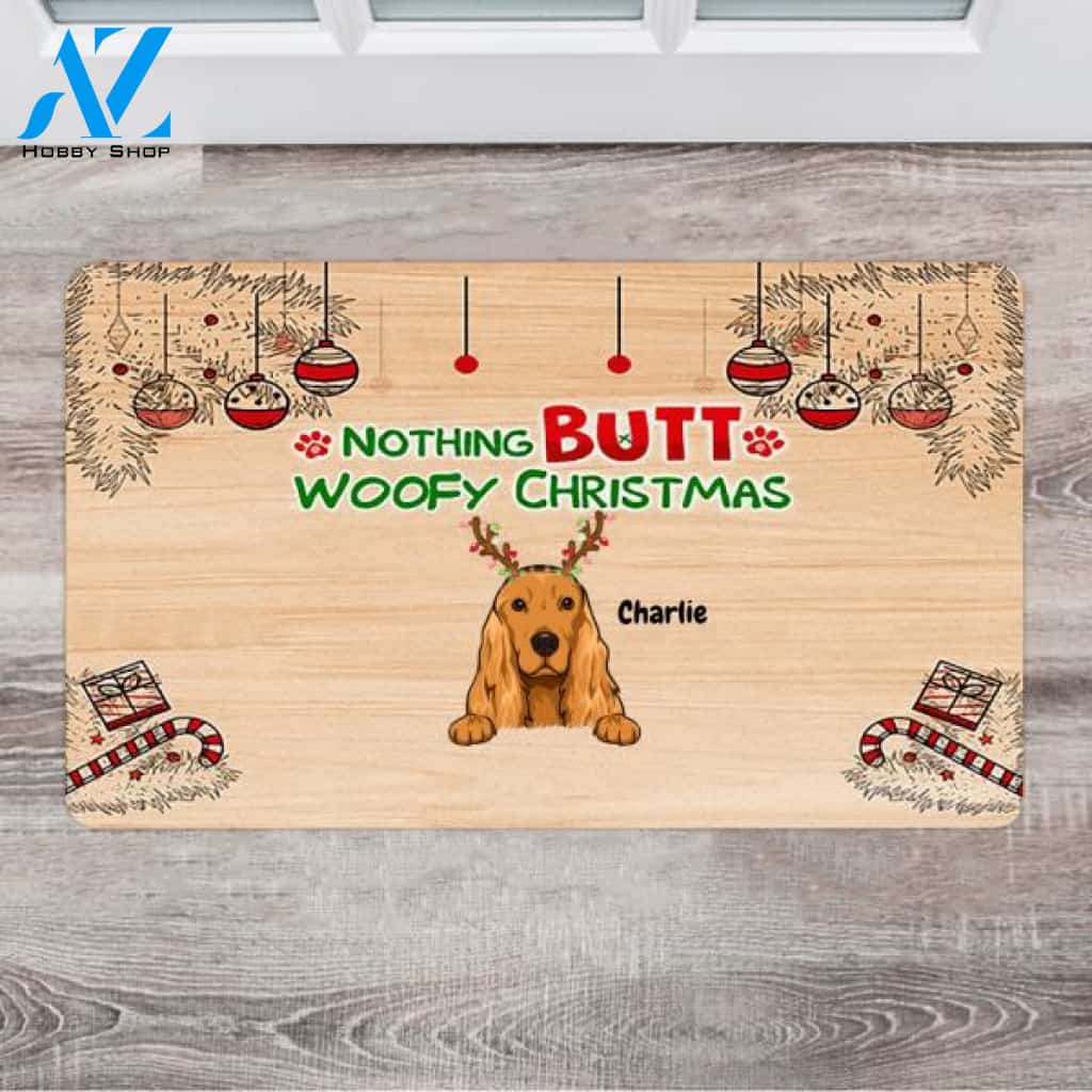 Personalized Funny Dog Doormat - Family Christmas Gifts - Up To 5 Dogs