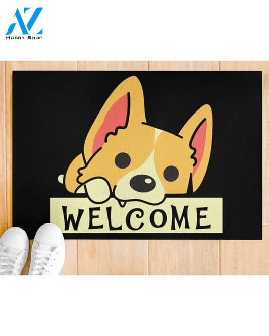 Funny Dog Welcome Doormat Welcome Mat House Warming Gift Home Decor Gift for Dog Lovers Funny Doormat Gift Idea