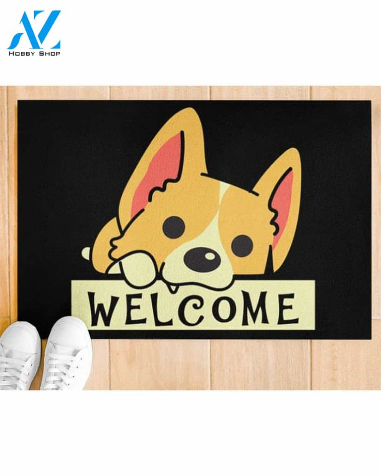 Funny Dog Welcome Doormat Welcome Mat House Warming Gift Home Decor Gift for Dog Lovers Funny Doormat Gift Idea