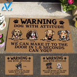 Funny Dog, Dog With Attitude Personalized Doormat