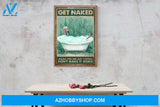 Funny Flamingo Get Naked Canvas And Poster, Wall Decor Visual Art