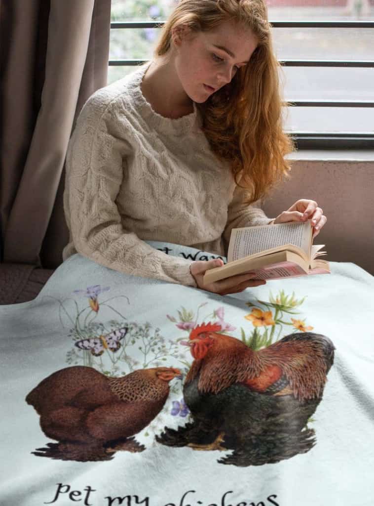 Funny Gifts, Cochin Chicken, Cottage Decor, Nature, Blanket