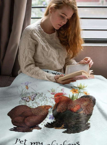 Funny Gifts, Cochin Chicken, Cottage Decor, Nature, Blanket
