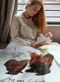Funny Gifts, Cochin Chicken, Cottage Decor, Nature, Blanket