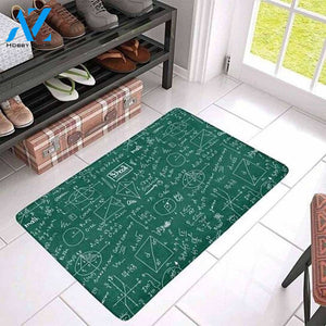 Funny Green School Maths Formula Doormat Entrance Rug Indoor and Outdoor Doormat Classroom Decor Housewarming Gift Gift for Teachers Gift for Students