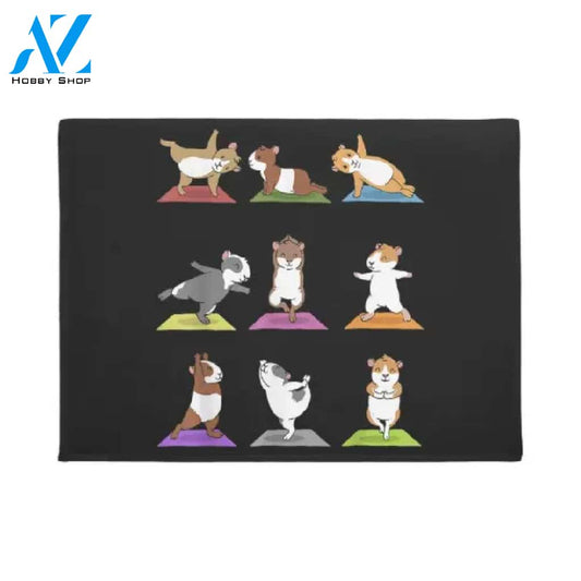 Funny Guinea Pig Yoga Lovers Doormat Welcome Mat House Warming Gift Home Decor Gift For Guinea Lovers Funny Doormat Gift Idea