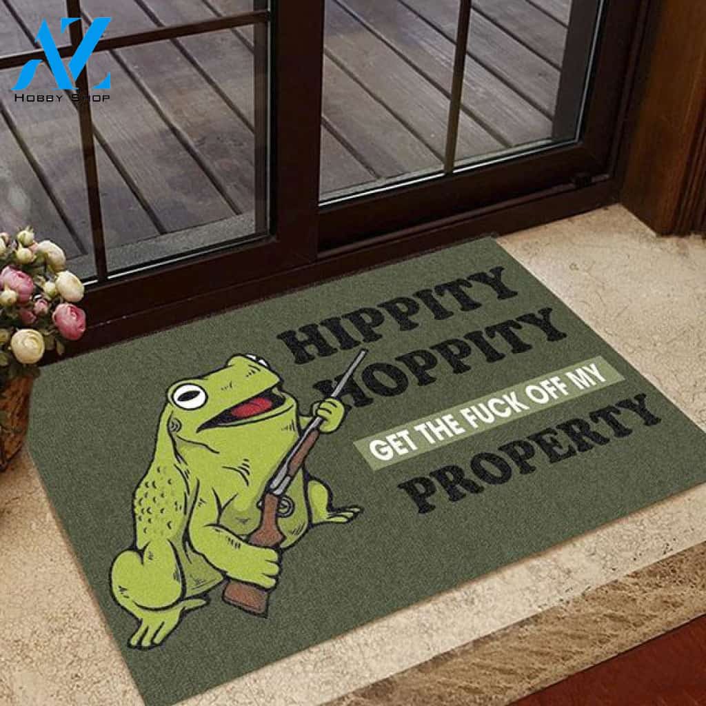 Funny Hippity Hoppity Doormat | Welcome Mat | House Warming Gift