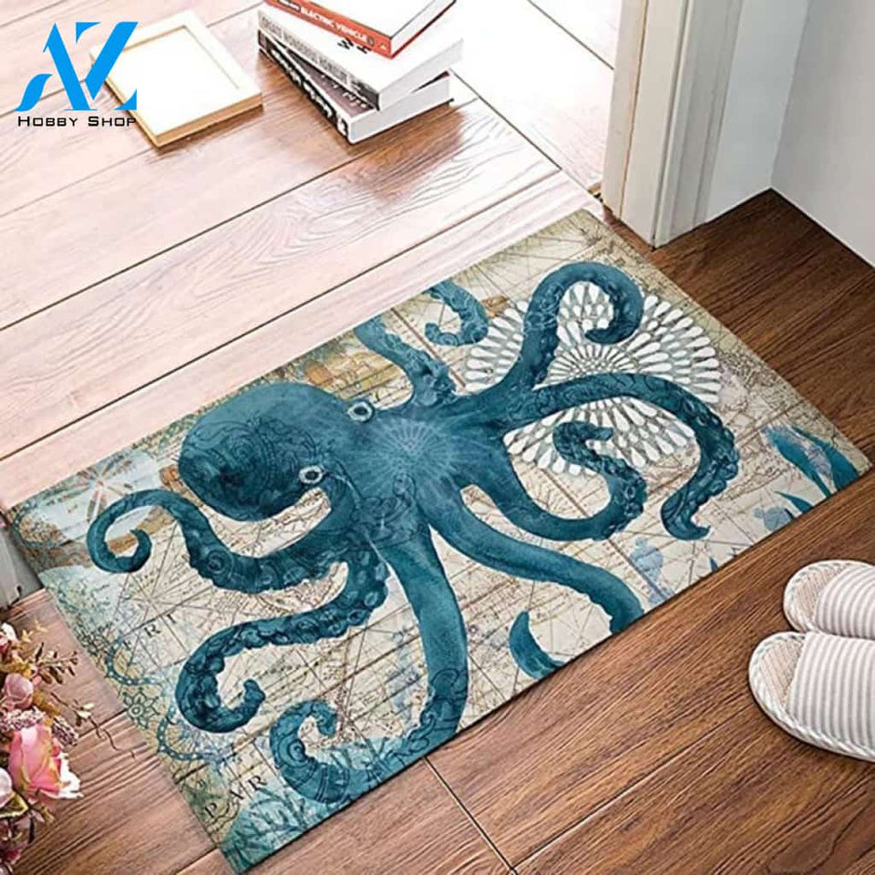 Funny Octopus Welcome Doormat Indoor and Outdoor Doormat Welcome Mat House Warming Gift Home Decor Funny Doormat Gift Idea