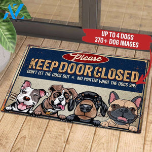 Funny Personalized Dog Mat - Keep Door Close | Welcome Mat | House Warming Gift