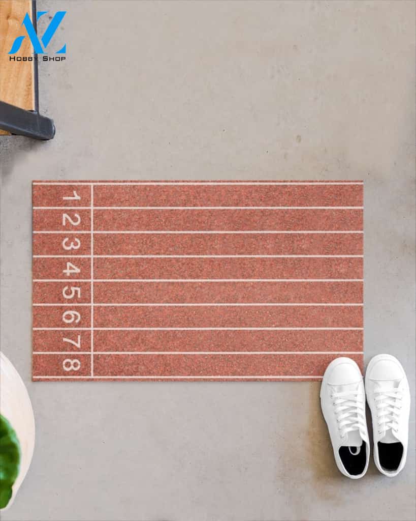Funny Running Track Indoor And Outdoor Doormat Gift For Running Lovers Birthday Gift Decor Warm House Gift Welcome Mat