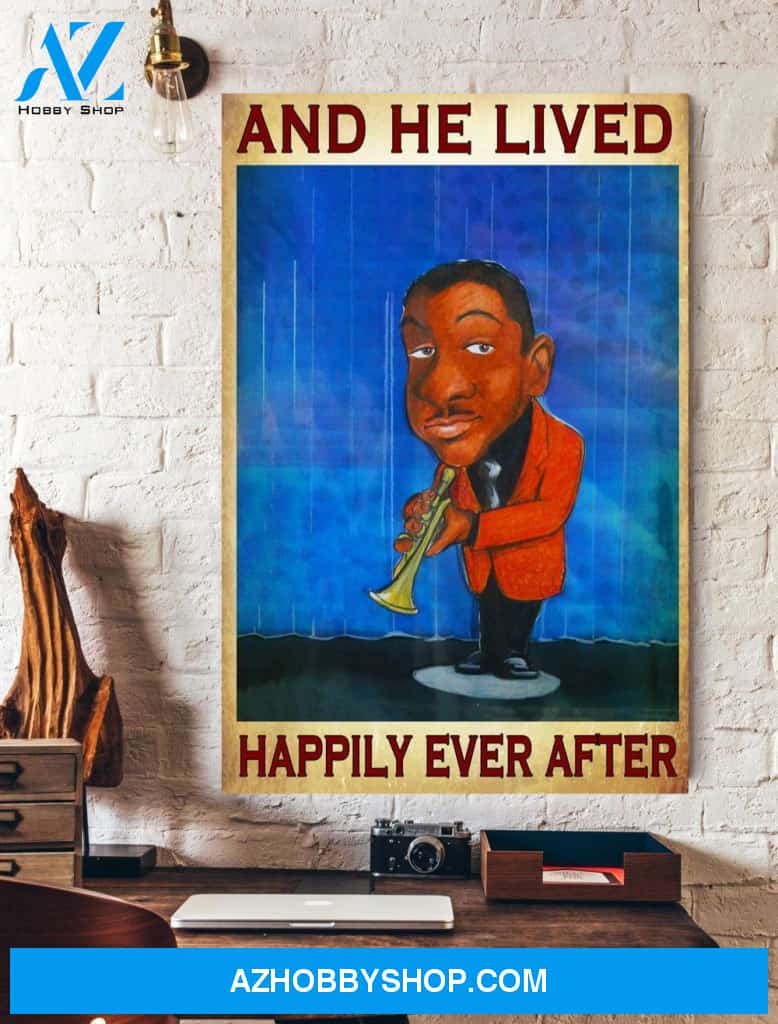 Funny Trumpet And He Lived Happily Ever After Wall Art Canvas Prints