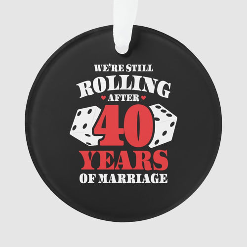 Funny 40Th Anniversary Couples Married 40 Years Ornament