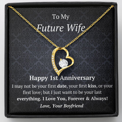 Future Wife - 1st Anniversary - Forever Love Heart Necklace