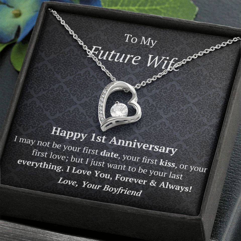 Future Wife - 1st Anniversary - Forever Love Heart Necklace