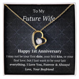 Future Wife - 1st Anniversary - Forever Love Heart Necklace