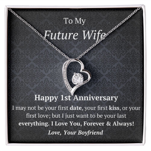 Future Wife - 1st Anniversary - Forever Love Heart Necklace