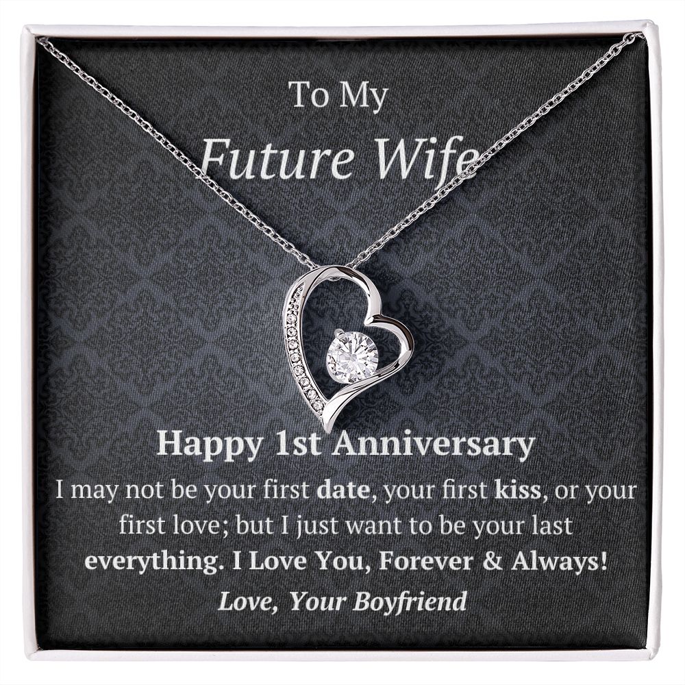 Future Wife - 1st Anniversary - Forever Love Heart Necklace