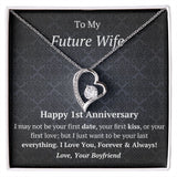 Future Wife - 1st Anniversary - Forever Love Heart Necklace