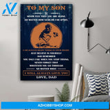 G-Baseball Dad To Son And remember Canvas And Poster, Wall Decor Visual Art Gift Father's Day