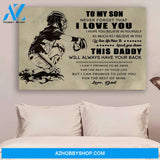 G- Baseball Dad To Son This Daddy Canvas And Poster, Wall Decor Visual Art Gift Father's Day