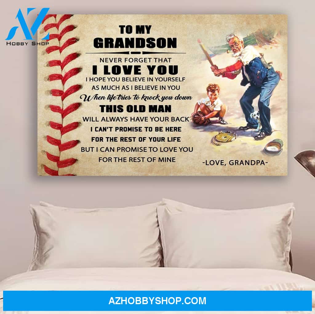 G Baseball Poster Grandpa To Grandson This Old Man Gift For Grandson