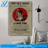 G-Baseball Poster, Dad to Son, I love you Canvas And Poster, Wall Decor Visual Art Gift Father's Day