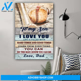 G- Baseball poster, Dad to Son, I love you Canvas And Poster, Wall Decor Visual Art Gift Father's Day