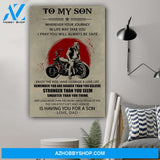 G-Biker Dad To Son You Are Braver Canvas And Poster, Wall Decor Visual Art Gift Father's Day