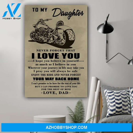 G-biker Poster, Dad To Daughter Christmas Gift Ideas For Daughter Canvas And Poster, Wall Decor Visual Art Gift Father's Day