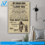 G-Biker poster, Dad to Son, The best thing Canvas And Poster, Wall Decor Visual Art Gift Father's Day