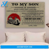 G-Biker poster, Dad to Son, Your way back home Canvas And Poster, Wall Decor Visual Art Gift Father's Day