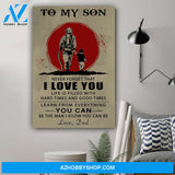 G- Firefighter poster, Dad to Son, I love you Canvas And Poster, Wall Decor Visual Art Gift Father's Day