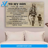 G- Firefighter Poster, Dad to Son, I will always love you Canvas And Poster, Wall Decor Visual Art Gift Father's Day
