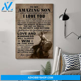 G-LDA Spartan poster, Dad to son, I love you Canvas And Poster, Wall Decor Visual Art Gift Father's Day