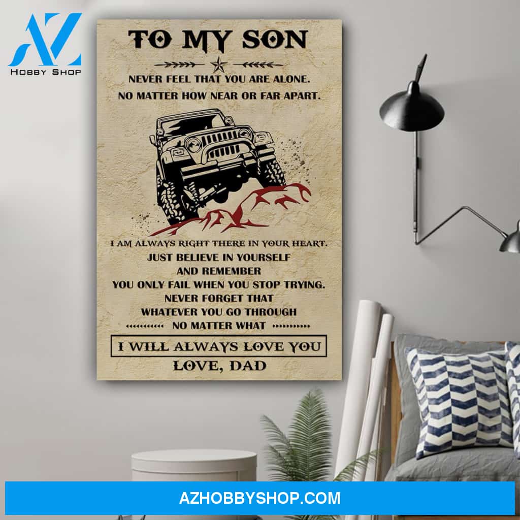 G- poster, Dad to Son, I will always love you Canvas And Poster, Wall Decor Visual Art Gift Father's Day