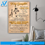 G-Tennis Poster, Dad to Daughter, I love you Canvas And Poster, Wall Decor Visual Art Gift Father's Day