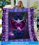 Galaxy Butterfly Fleece Blanket