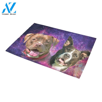 Galaxy Lovley Pitbull Printed Doormat Home Decor Gift For Dog Lovers