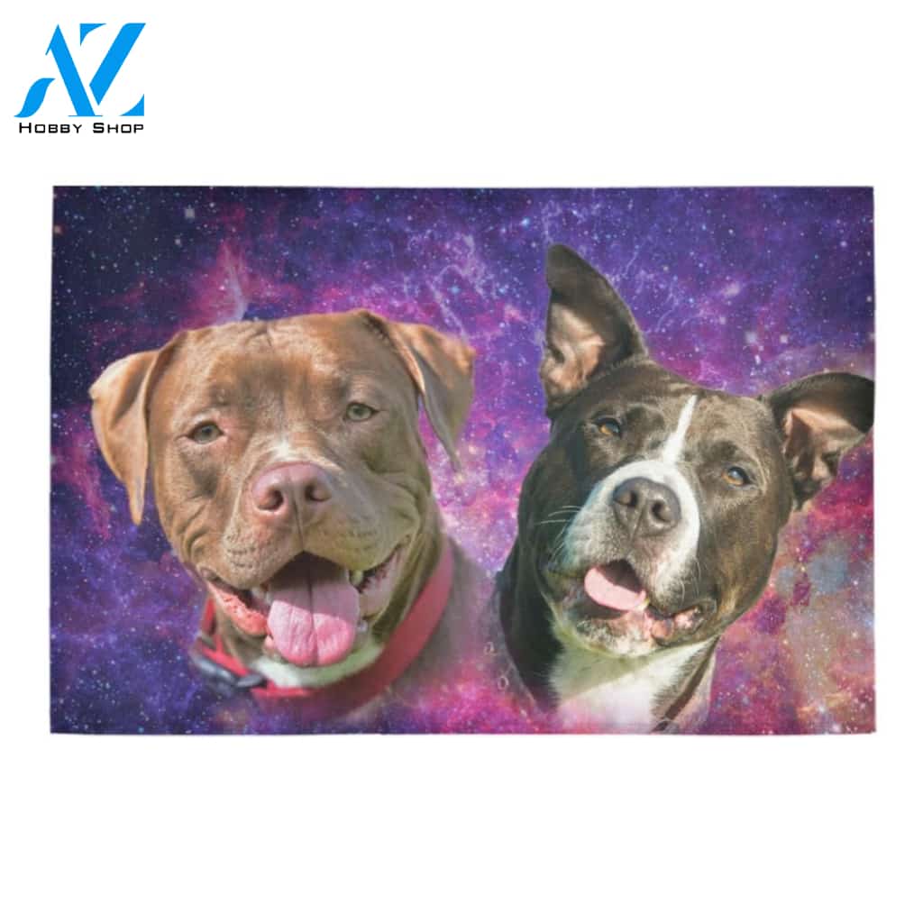 Galaxy Lovley Pitbull Printed Doormat Home Decor Gift For Dog Lovers