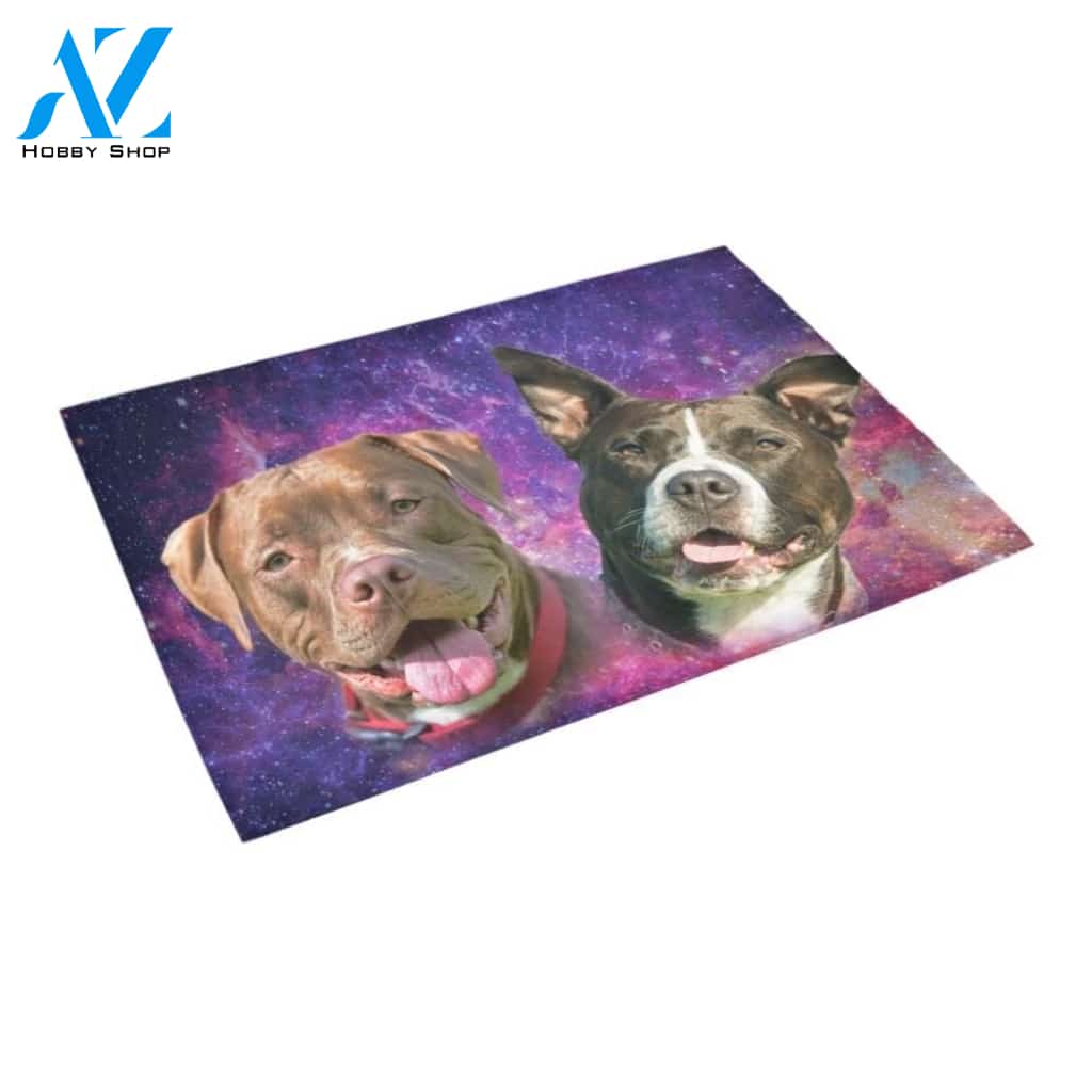Galaxy Lovley Pitbull Printed Doormat Home Decor Gift For Dog Lovers