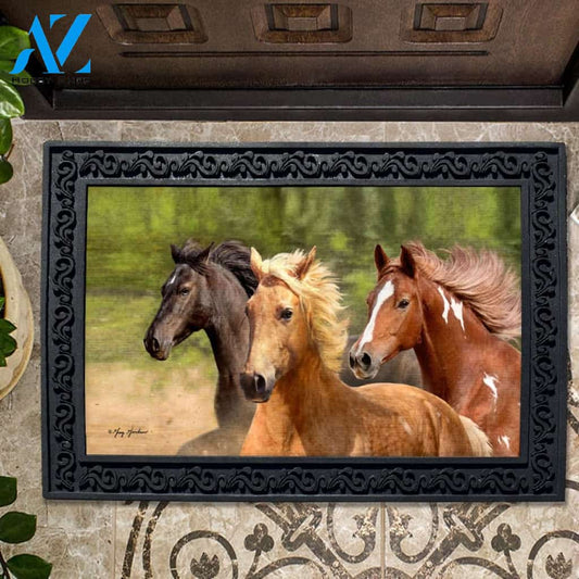 Galloping Horses Doormat - 18" x 30"