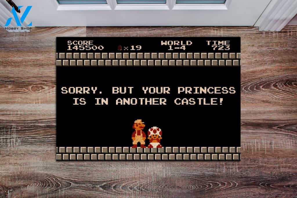 Game Mario All Over Printing Doormat PRE1998 | Gaming Welcome Mats | Housewarming Doormat