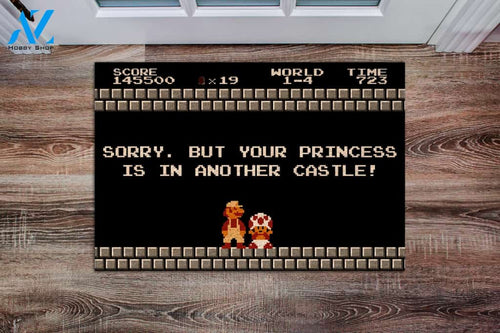 Game Mario All Over Printing Doormat PRE1998 | Gaming Welcome Mats | Housewarming Doormat