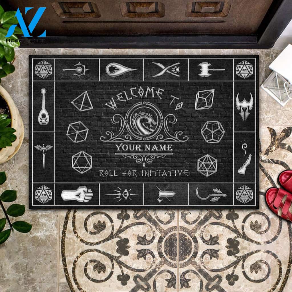 Game Welcome To Roll For Initiative Personalized Doormat | Welcome Mat | House Warming Gift