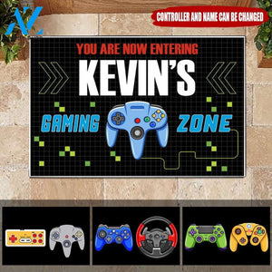 Gamer Custom Doormat You're Entering Game Zone Personalized Gift | WELCOME MAT | HOUSE WARMING GIFT