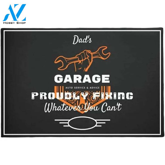 Garage Dad's Proudly Fixing Funny Tool Doormat Welcome Mat Housewarming Gift Home Decor Funny Doormat Gift For Dad Lovers