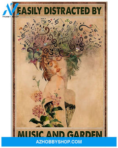 Garden And Music Poster Easily Distracted By Garden And Music Wall Decor