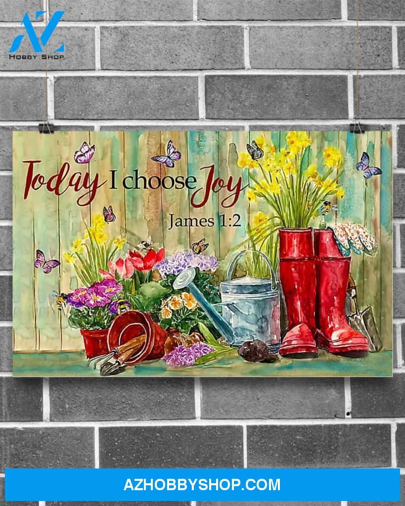 Garden I Choose Joy Wall Hanging, Wall Decor Visual Art